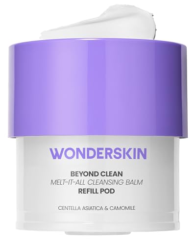 Wonderskin Cleansing Balm Refill Pod - Recarga de bálsamo fundente con textura de leche, limpiador facial suave e hidratante con centella y manzanilla