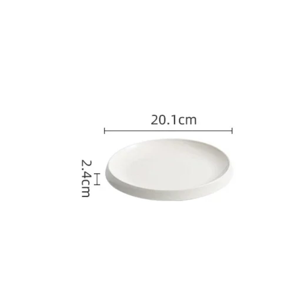 Platos llanos, vajilla de cerámica irregular para filetes, pasta y postre
