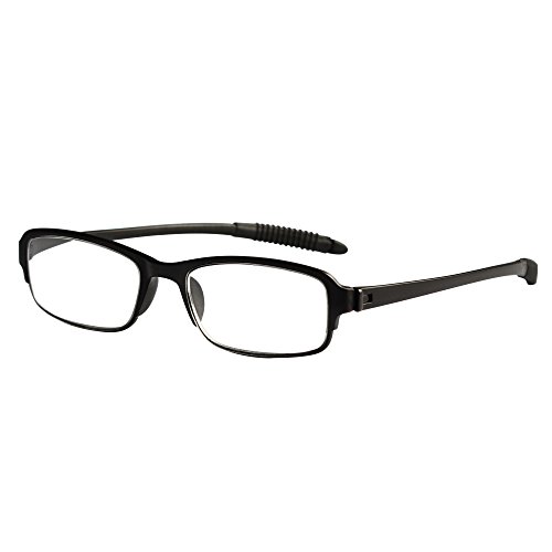 LianSan Fashion Designer Lightweight Mens Womens Reading Glasses Women for Men L5300 (+1.00, black 2)