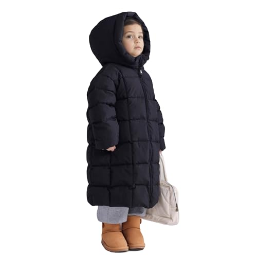 Girl Winter Coat - Kids Toddler Quilted Puffer Long Warm Jackets with Hood and Two Pockets2