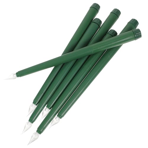 Abaodam Lot de 6 Bougies LED Coniques Vertes sans Flamme, Bougies Électriques à Piles pour Décoration de Table, Bureau, Comptoir Lors d'Événements Festifs à Domicile