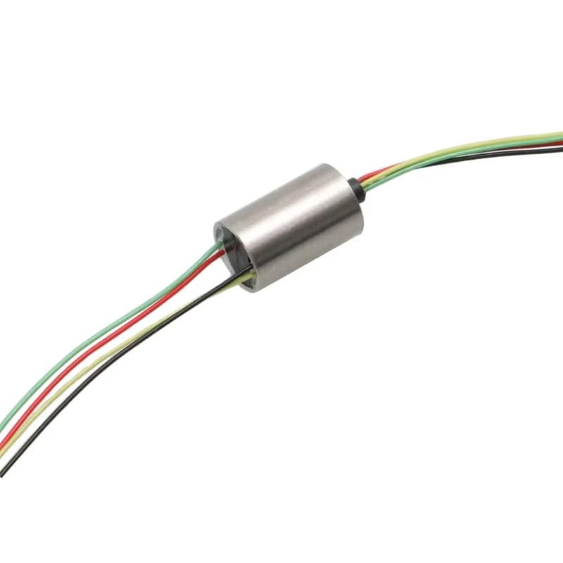 OD 5.5mm 6mm 7.8mm metalowy pierścień ślizgowy obrót o 360 stopni elektryczny pierścień ślizgowy złącze obrotowe do wizualnego łowienia kotwic(Dia. 6mm 4CH)