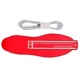 minkissy 1Stück Fußmessgerät Für Erwachsene Mit Maßband Fußgrößenmessgerät Für Präzises Messen Der Schuhgröße Leicht Tragbar Für Herren Teenager