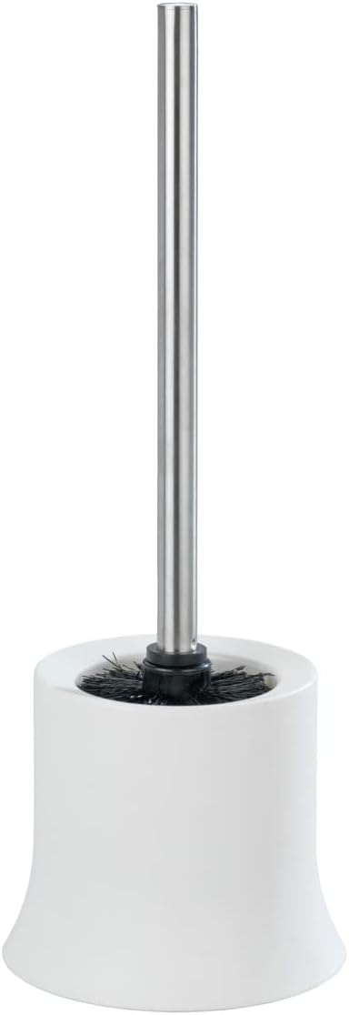WENKO Basic Cleaner Bowl, Toilet Brush with Holder, Plastic, Weiß, Dimensions 5.5 x 15 x 5.5 in, 5.5 x 15.0 x 5.5 inch, White,Basic Toilet Brush image 2