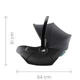 BRITAX RÖMER nosidełko BABY-SAFE CORE, fotelik samochodowy dla niemowląt od urodzenia do 83 cm (15 miesięcy), Midnight Grey