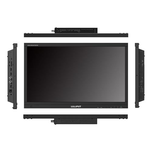 Image of LILLIPUT PVM220S-E Series 21.5 inch Live Stream Recording Monitor with 3 Push 1 Pull Stream and 3D-LUT, HDR, Gammas, Waveform, Vector.. (PVM220S-E-VBP with V Mount Plate)