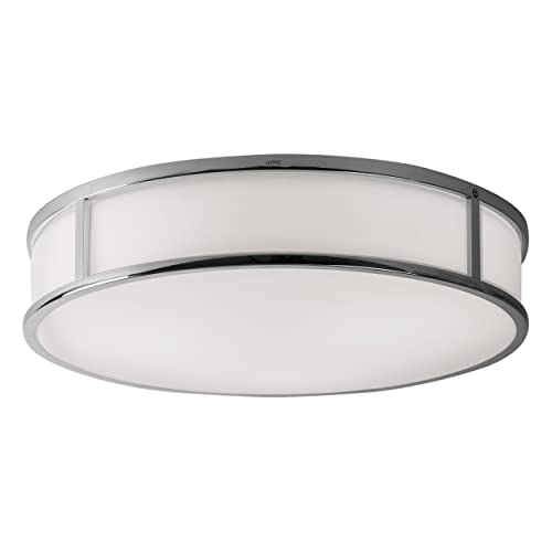 Mashiko 400 Round, Bathroom Ceiling Light In Polished Chrome - Designed In Britain - Dimmable, Damp Rated, E26/Medium - 1121031 #TOP2
