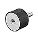 sourcing map M8 Stecker Buchse Gummilager Stoßdämpfer für Motor Generator Kompressor Garage Umkehrosmosepumpe Schlagluftgenerator Autospulen D30mmxH20mm