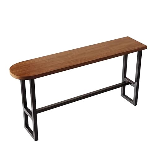 Farmhouse - Mesa de bar de madera alta moderna de construcción sólida, acabado esmaltado horneado, barras transversales reforzadas, bordes redondeados, perfecta para cocina y sala de estar (140 x 40 x