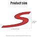 Red S Logo Rear Trunk Boot Lid Hatch Tailgate Badge Emblem Compatible with Porsche 911 991 992 718 Cayenne Panamera Macan Boxster Turbo Taycan 2013 to 2025