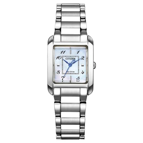 [CITIZEN] 腕時計 CITIZEN L EW5600-87D (レディース/光発電エコ・ドライブ/白蝶貝) SQUARE Collection シルバー ブルー 青