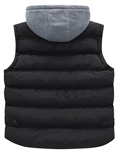 wantdo Women's Plus Size Windproof Puffer Vest Quilted Winter Vest Thicken Jacket with Detachable Hood2
