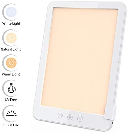 Tomshine Therapy Lamp Touch Control LED Energy Light with Adjustable Brightness, Portable Light Therapy Lamp Personalized Color