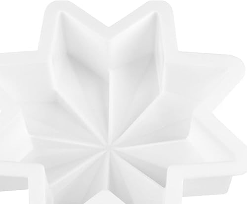 Miniatura 8 de Molde para pastel de gasa con forma de estrella, molde de silicona para hornear mousse de 7 pulgadas, 3D, estrella de ocho puntas, molde para hacer
