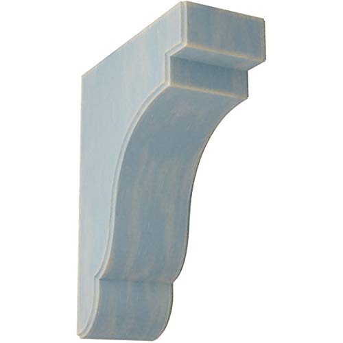 3 1/2"W x 8 1/2"D x 11"H Bedford Wood Vintage Decor Bracket, Driftwood Blue