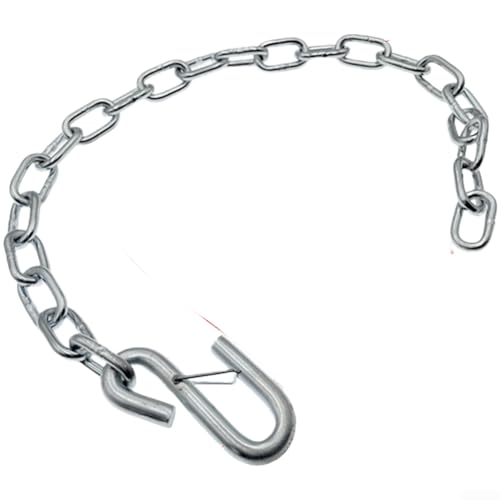 Cadena de seguridad antirrobo de 3500 libras con gancho de resorte en S, resistente para remolque y fijación segura de RV y vehículos