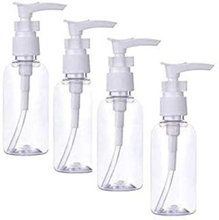 generic SHREEVARI 50ml Empty Clear PET Pump Bottles Refillable Cosmetic Containers Leak Proof with White Screw Dispenser Pump for Toiletries, Shampoos, Lotions, Creams, Body Wash (Pack of 4)-picture-51