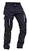 Men's Heavy Duty Construction Work Pants with Reinforced Knees & Cordura Utility Pockets Navy W40-L32