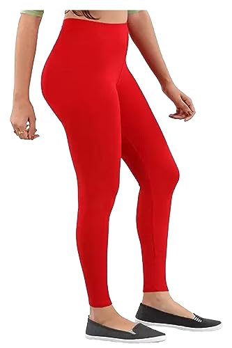 Image of H2 Women's Ankle Length Stretchable Cotton Leggings - Soft Stretch for Casual and Yoga
