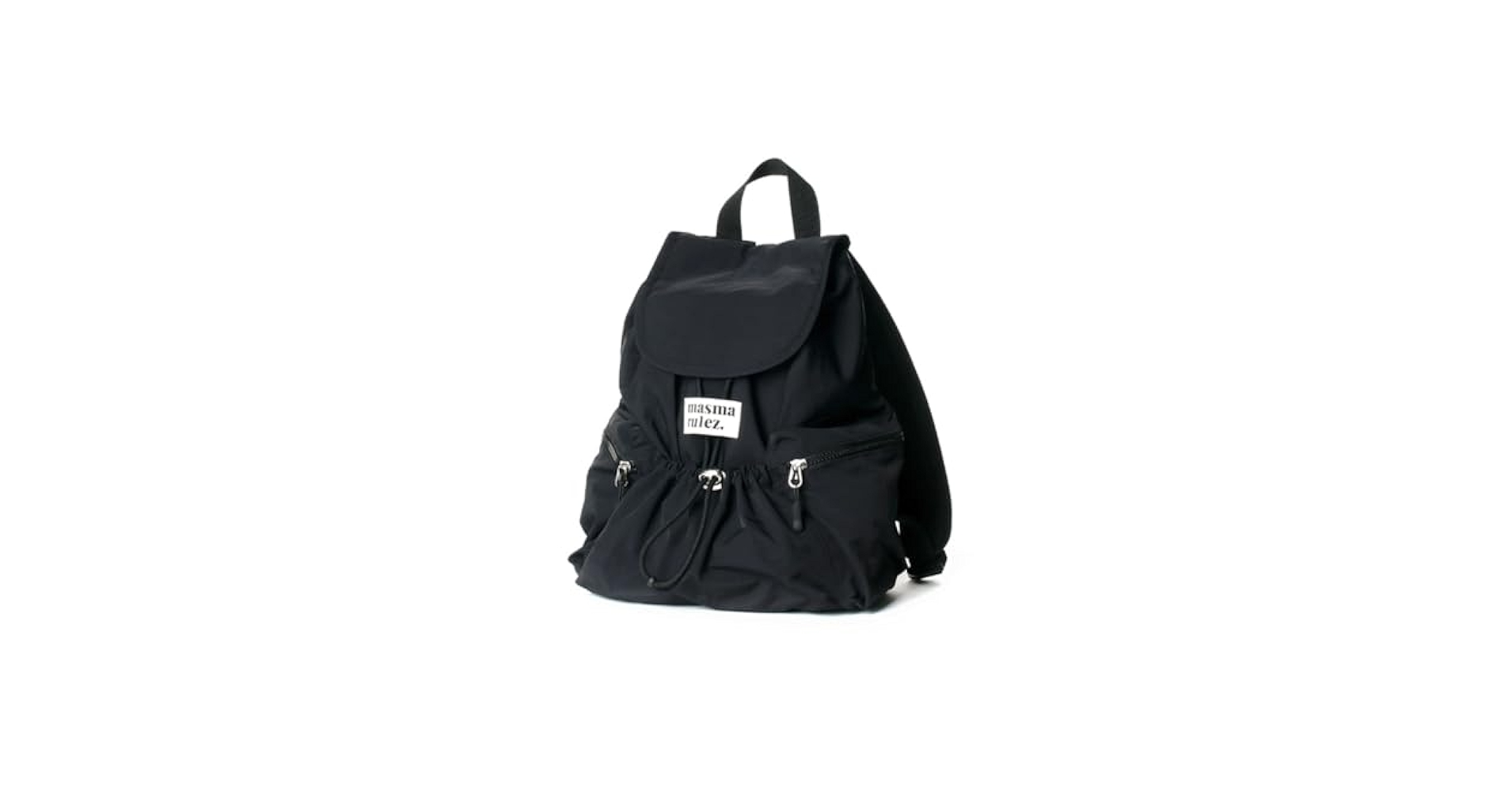 ◆masmarulez◆ Mini Flap Backpack Black Masmarulez Korean String Flap Mini Backpack Lightweight