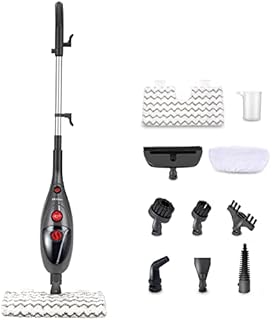 Moolan Steam Mop, Floor Steam Cleaner with Dual-sided Dirt Grip Pads for Sticky & Stubborn Stains, 12-In-1 Lightweight Handheld Steamer for Hardwood Floor, Tile, Laminate, Deep Cleaning