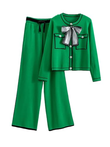 Ensemble en maille tricotée pour femme coupe fluide haut de gamme
