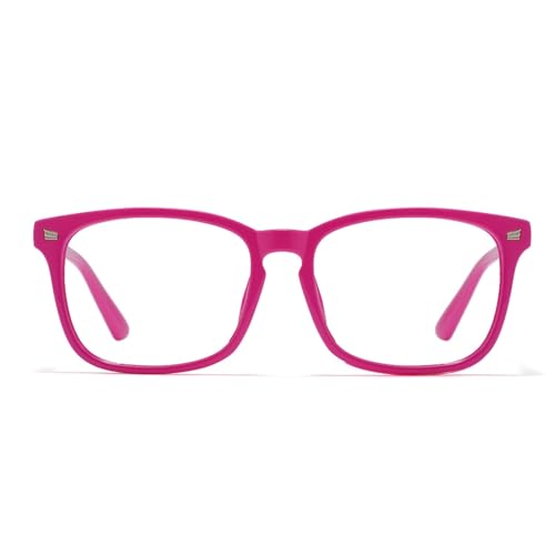 TIJN Blue Light Blocking Glasses for Women Men Clear Frame Square Nerd Eyeglasses Anti Blue Ray Computer Screen Glasses