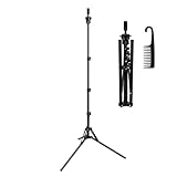 Aofadaning Mannequin Head Stand,Adjustable Wig Stand Tripod Height Adjustment(20-60Inch) Reinforced Metal Mannequin Stand For Cosmetology Hairdressing Training With Free One Wide Tooth Comb