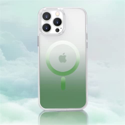 Étui de chargeur sans fil pour iPhone 13 Pro mat et translucide avec pare-chocs arc-en-ciel