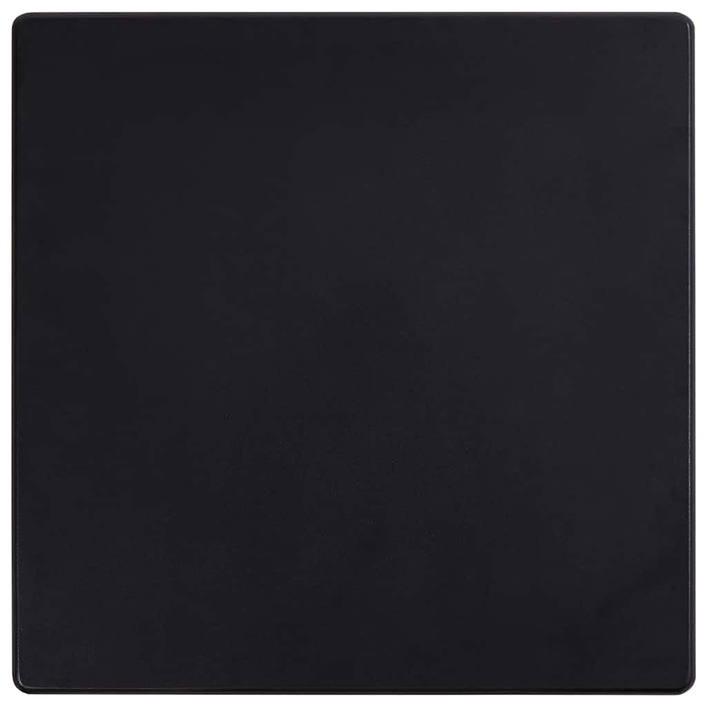 Ensemble de bar 3 pièces en tissu noir avec structure en acier revêtu par pulvérisation, plateau de table en MDF 60 x 60 x 111 cm, 2 chaises de bar avec assise ergonomique, peu encombrant