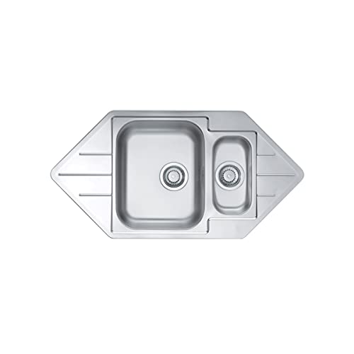 Alveus 1082560 LINE START 40 Fregadero de esquina empotrado de acero, Inox liso y semibrillante