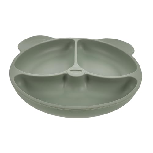 Vaguelly ベビーディナープレート 離乳食トレー ベビーダイニングトレイ 用吸盤プレート 幼児の必需品 離乳食フィーダー 幼児が皿を食べる 幼児用プレートボウル シリカゲル Green