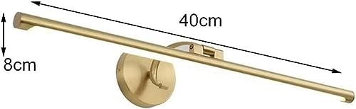Lámparas de tocador de baño en latón cepillado dorado de diseño lineal moderno 3