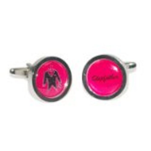 Mancuernillas redondas rojas Stepfather para hombre