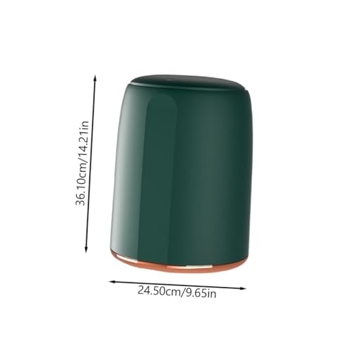 Bote de basura con prensa doble capa y tapa, 6.5 galones verde miniatura 2