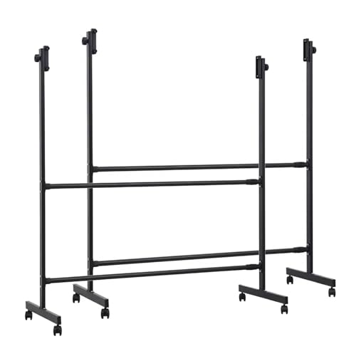 Support métallique pliable en A noir pour tableau blanc et noir