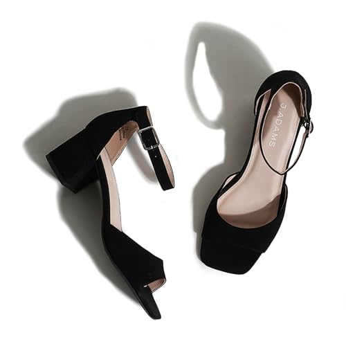 J. Adams Ruth Heeled Sandal – Low Block Heels for Women, Short Heel Bridal & Wedding Shoes, Dressy Prom Heels, Elegant Formal Dress Shoes for Bride3