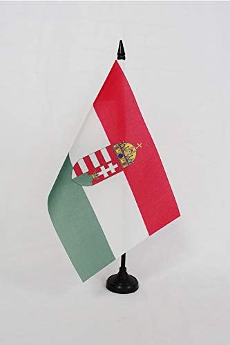 AZ FLAG Kingdom of Hungary 1920-1946 Table Flag 5'' x 8'', the Regency Office Decoration 100% Polyester 21 x 14 cm
