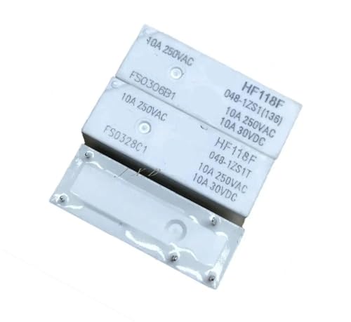 Relais 48 V HF118F-048-1ZS1 de commande pour circuit imprimé 10A 5 broches