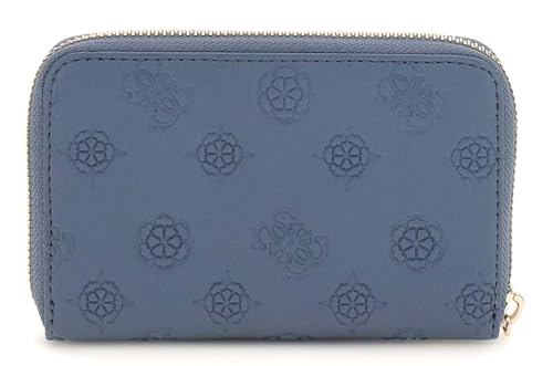 Portefeuille GUESS Phoebe SLG Medium Zip Around en toile logotée Slate