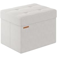 ABHENG Folding Storage Ottoman, Velvet Storage Bench, Footrest, Bed End Stool, Footstool, Removable Divider, for Living Room, Bedroom, 38 x 76 x 38 cm/38 x 110 x 38 cm, 300 kg Load Capacity