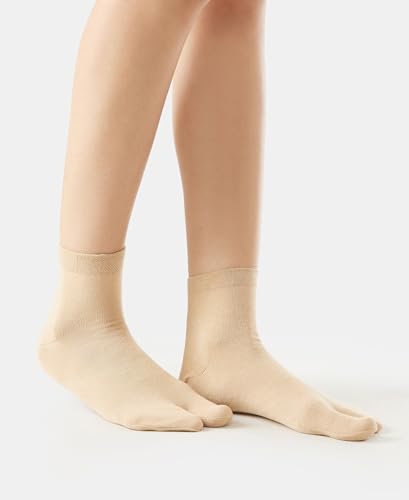 Jockey Cotton Women's Anklet Ankle Length Socks (Pack Of 2) 7487_Skin_Free Size - Image 3 thumbnail
