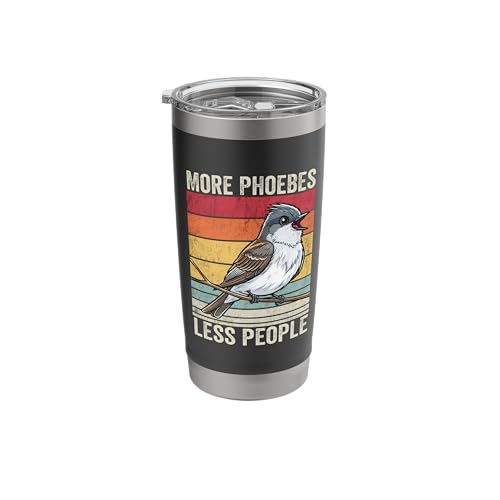 Eastern Phoebe Birdwatching, Funny Eastern Phoebe Stainless Steel Insulated Tumbler
