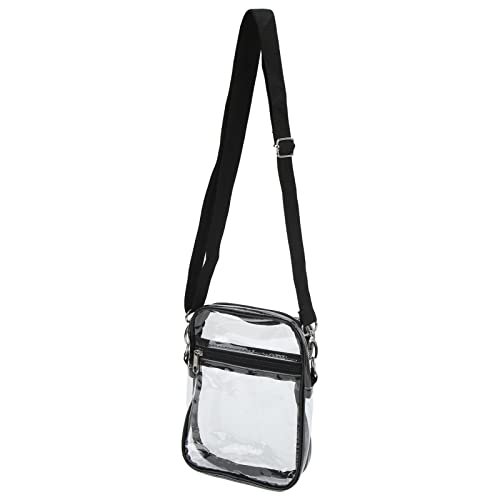 Bolsa mensageiro transparente, bolsa de ombro em PVC de ajuste de grande capacidade, bolsa mensageir