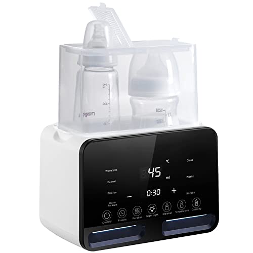 Calienta Biberones y Esterilizador 7 en 1，Calentador de Biberones, Calentamiento de Alimentos para Bebés con Pantalla LCD y Control de Temperatura Preciso (A)