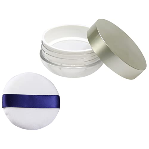 VICASKY Empty Powder Box Mesh Abs Flocking Airtight Lid Easy Storage Suitable for Powders