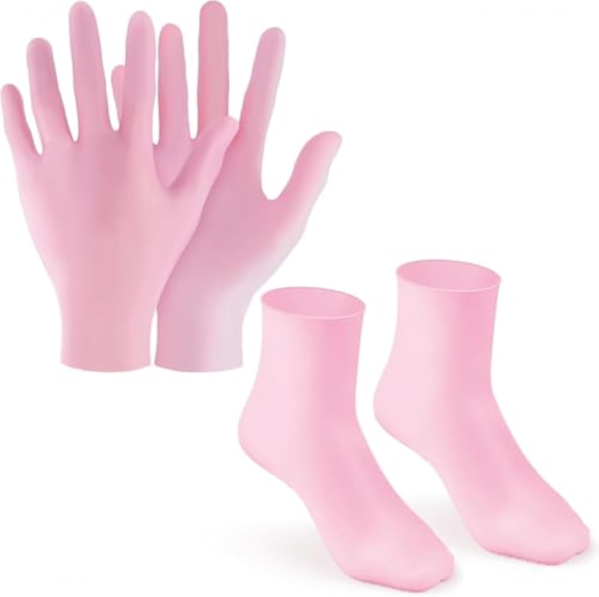 2 Pairs Silicone Moisturizing Glove Socks Set for Foot Care