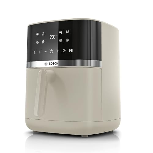 Bosch Heißluftfritteuse Serie 4 XL Air Fryer creme 6 1 L Fassungsvermögen 7 Voreinstellungen Auftau- und Warmhaltefunktion Touchscreen bis zu 60% schnelleres Kochen MAF462C0