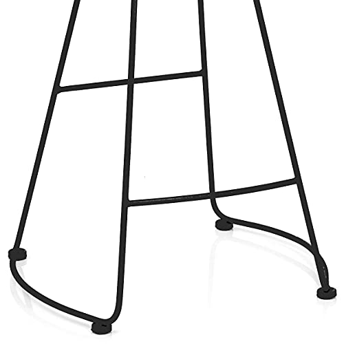 Lisuden Set Of 2 American Elegant Retro Country Style Bar Chair, Modern Fashion Simple Bar Stool, Mid Century Dining Wooden Chair High Stool, 26.8 Inches（Black） #TOP4