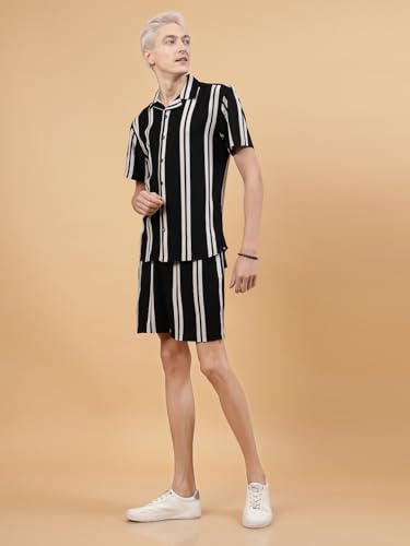 Image of Rigo Printed Co-Ord Set for Men's | Casual Shirt & Shorts Night Suit Set | Lounge-wear Nightdress Pajama Set for Men's | Night Wear, Beach Wear, Vacation Wear Outfit